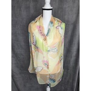 Butterfly Rectangle Scarf Polyester Jones New York 14x68 Feminine